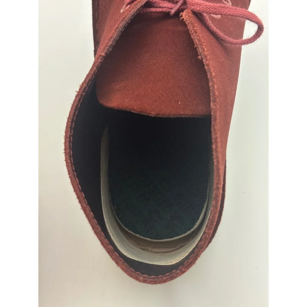 Clarks Desert Boots Burgundy Suede Charles F Stead Chukka Mens 9 26114404